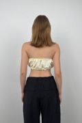 Lastik Detay Straplez Crop resmi